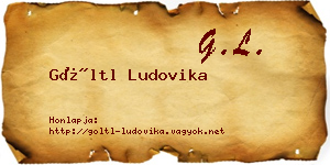 Göltl Ludovika névjegykártya